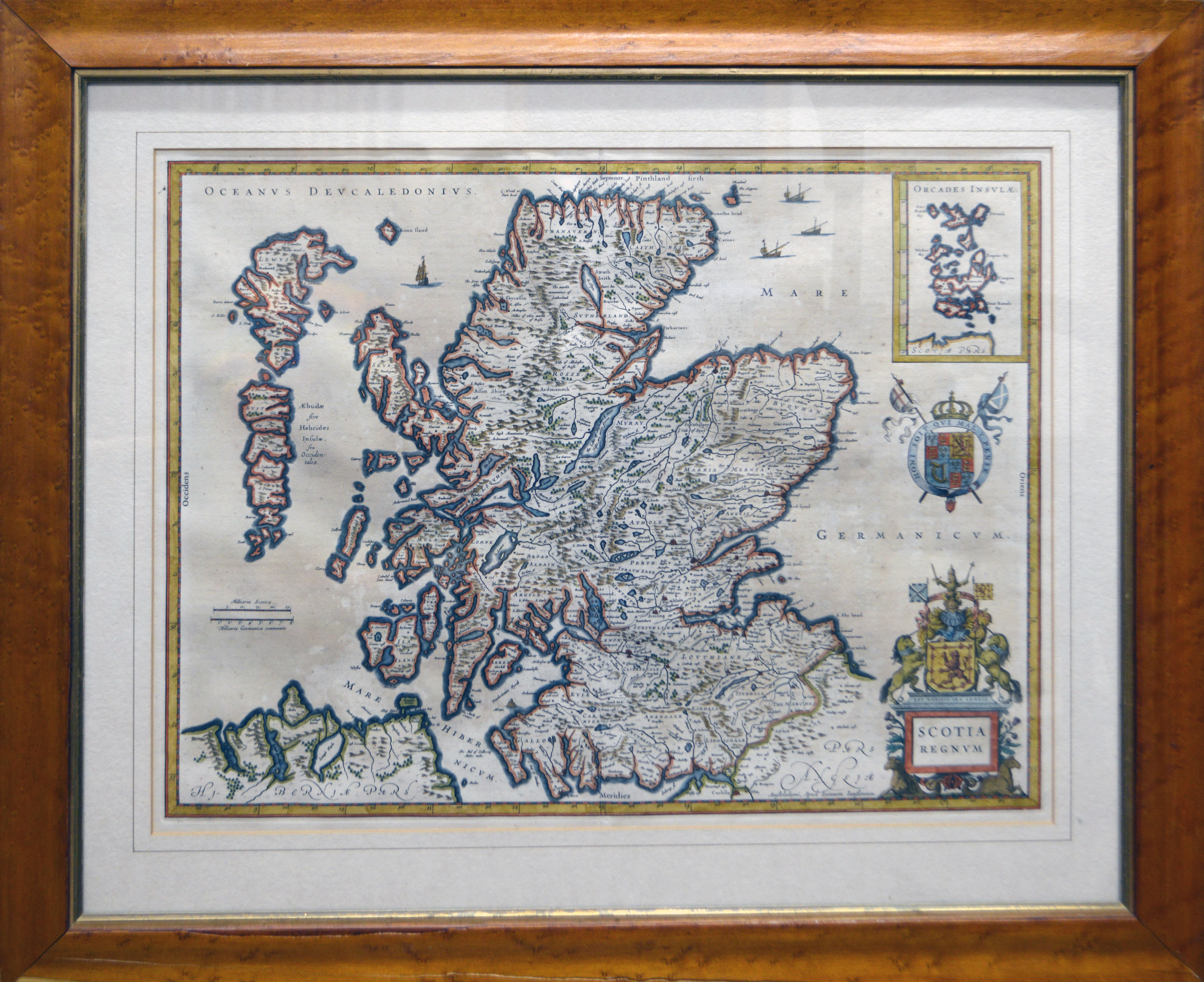 image of map of scotland in frame